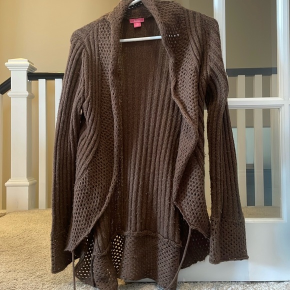 3/$15 Brown long open sweater small - Picture 1 of 2